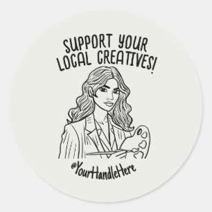 Kundenspezifische Unternehmensnamen Unterstützung  Runder Aufkleber