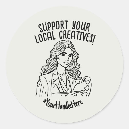 Kundenspezifische Unternehmensnamen Unterstützung Runder Aufkleber (Vorderseite)