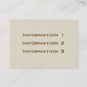 Kundenspezifische Vintage große Visitenkarte (Rückseite)