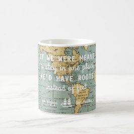 Kundenspezifische Vintage Karten-Reise zitiert | Kaffeetasse