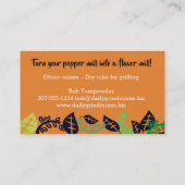 Kundenspezifische Visitenkarte (Rückseite)