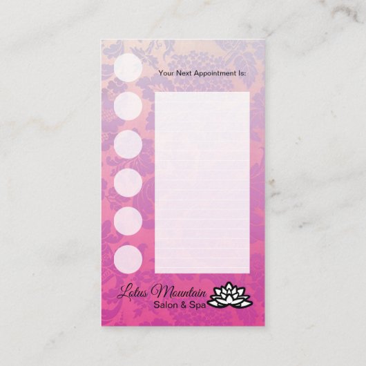 Kundenspezifische Visitenkarte (Rückseite)