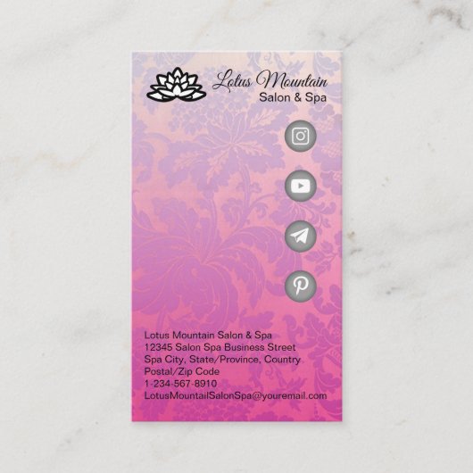 Kundenspezifische Visitenkarte (Vorderseite)