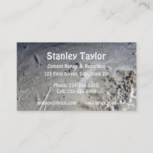 Kundenspezifische Visitenkarte für Betonlösungen u (Vorderseite)