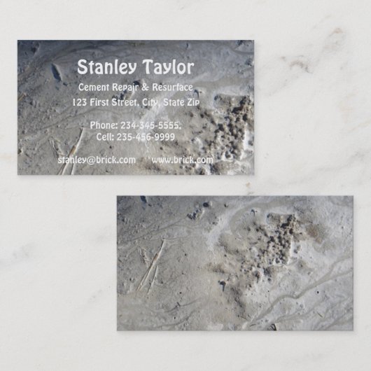 Kundenspezifische Visitenkarte für Betonlösungen u (Vorne/Hinten)