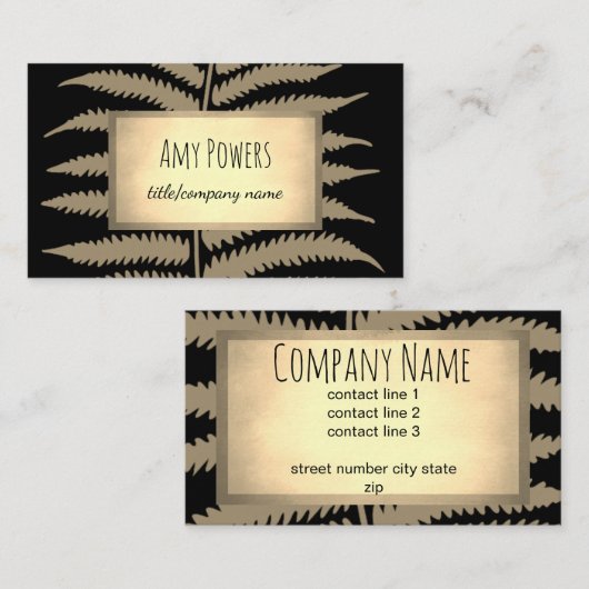 kundenspezifische Visitenkarte für Blatt-Design, b (Vorne/Hinten)