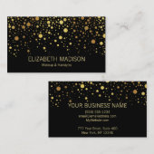 Kundenspezifische Visitenkarte - GoldConfetti (Vorne/Hinten)