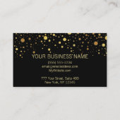 Kundenspezifische Visitenkarte - GoldConfetti (Rückseite)