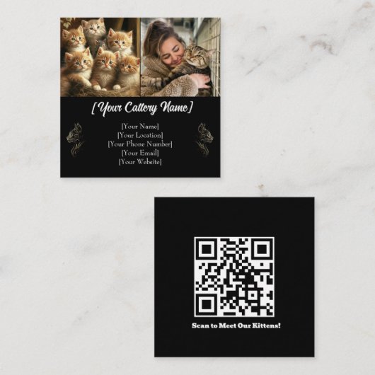 Kundenspezifische Visitenkarte mit Fotos und QR-Co (Vorne/Hinten)