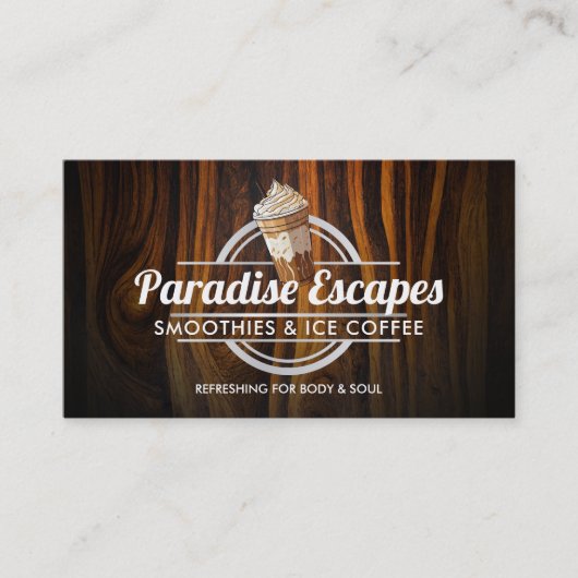 Kundenspezifische Visitenkarten für das Ice Coffee Visitenkarte (Vorderseite)