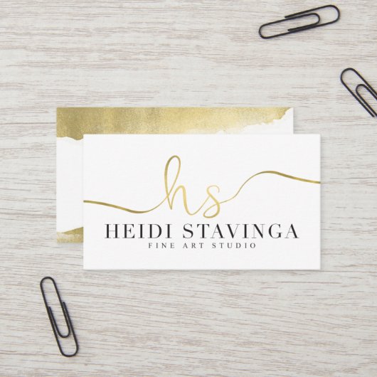 Kundenspezifische Visitenkarten: Heidi Stavinga Visitenkarte (Vorderseite/Rückseite Beispiel)