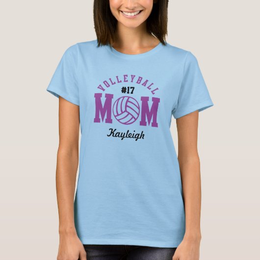 Kundenspezifische Volleyball-Mama T-Shirt (Vorderseite)