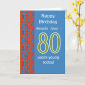 Kundenspezifische vordere rote Feld-Mohnblumen-80. Karte (Gelbe Blume)