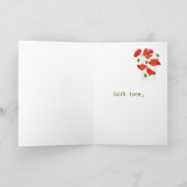 Kundenspezifische vordere rote Feld-Mohnblumen-90. Karte (Innenseite)