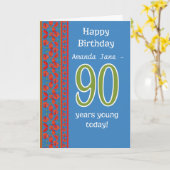 Kundenspezifische vordere rote Feld-Mohnblumen-90. Karte (Gelbe Blume)