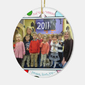 Kundenspezifische Vorschulfeiertags-Verzierung Keramikornament (Links)