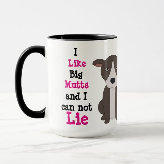 Kundenspezifische Wecker-Tasse großes Mutts3 des Tasse (Links)