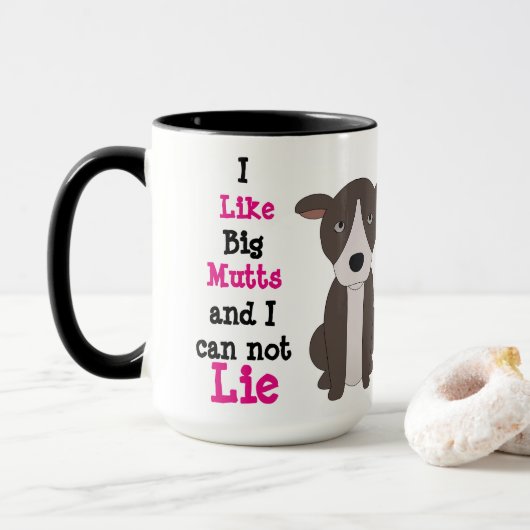 Kundenspezifische Wecker-Tasse großes Mutts3 des Tasse (Mit Donut)