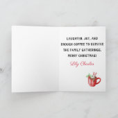 Kundenspezifische Weihnachts-Kaffeekonzerte für Fr Feiertagskarte (Innenseite)