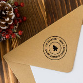 Kundenspezifische Weihnachtsbaum-Round-Family-Adre Permastempel