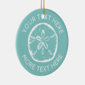 Kundenspezifische Weihnachtsim Juli Keramikornament (Rechts)