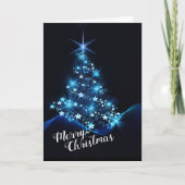 kundenspezifische Weihnachtskarte, moderne blaue B Karte (Vorderseite)