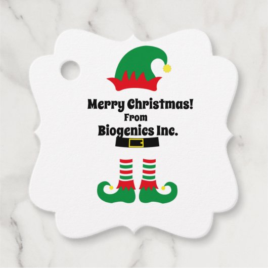 Kundenspezifische Weihnachtskunde/Mitarbeitergesch Geschenkanhänger (Vorderseite)