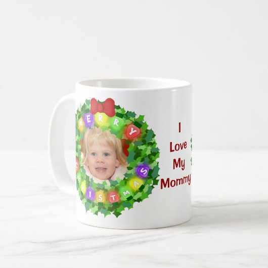 Kundenspezifische WeihnachtsLiebe-Glaskaffee-Tasse Kaffeetasse (Vorderseite Links)