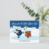 Kundenspezifische Weihnachtsszene, Olentzero Feiertagspostkarte (Stehend Vorderseite)