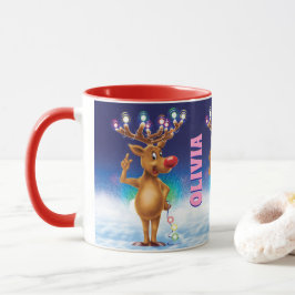 Kundenspezifische WeihnachtsTasse, -rudolph und Tasse