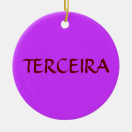 Kundenspezifische Weihnachtsverzierung Azoren Keramik Ornament