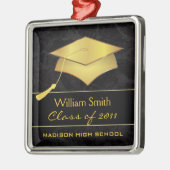 Kundenspezifische Weihnachtsverzierung - Silbernes Ornament (Links)