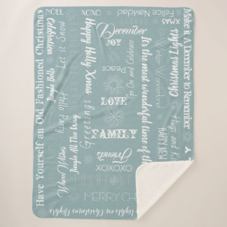 Kundenspezifische Weihnachtswünsche Sherpadecke