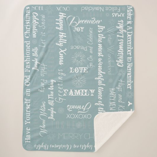 Kundenspezifische Weihnachtswünsche Sherpadecke (Vorderseite)