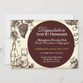 Kundenspezifische Wein-und Käse-Einladung - Einladung (Vorderseite)