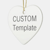 Kundenspezifische weiße Keramik HERZ Keramikornament (Links)