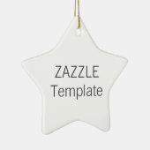Kundenspezifische weiße Keramik STERN Ornament (Rechts)