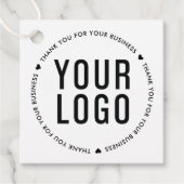 Kundenspezifische weiße Logos Vielen Dank für Ihr Geschenkanhänger (Vorderseite)