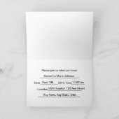 Kundenspezifische weiße Mantel-Zeremonie-Einladung Einladung (Innenseite)