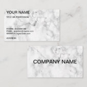 Kundenspezifische weiße Marmorkarte Visitenkarte (Vorne/Hinten)