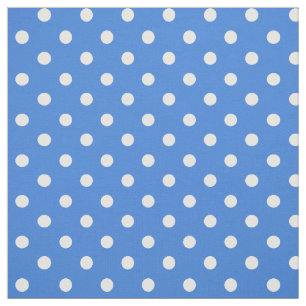 Kundenspezifische weiße Polka-Punkte auf blauem Stoff