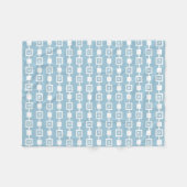 Kundenspezifische weiße Retro quadratische Fleecedecke (Vorderseite (Horizontal))