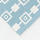 Kundenspezifische weiße Retro quadratische Fleecedecke (Ecke)