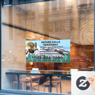Kundenspezifische Werbeaktion für Taxidermy Shop Fensteraufkleber