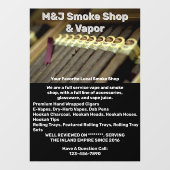 Kundenspezifische Werbung für den Rauchshop für di Fensteraufkleber (Blatt)