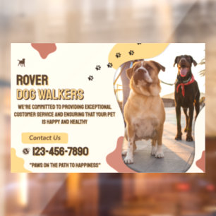 Kundenspezifische Werbung für Hundeschuhwandern Fensteraufkleber