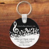 Kundenspezifische Werbung für musikalische Notes Schlüsselanhänger (Rückseite)