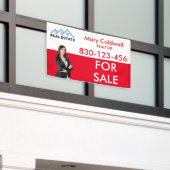 Kundenspezifische Werbung für Red White Realtor Fo Banner (Äußeres Gebäude)