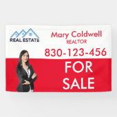 Kundenspezifische Werbung für Red White Realtor Fo Banner (Horizontal)