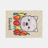 Kundenspezifische Westie Hundbaby-Decken-Namedecke Fleecedecke (Vorderseite (Horizontal))
